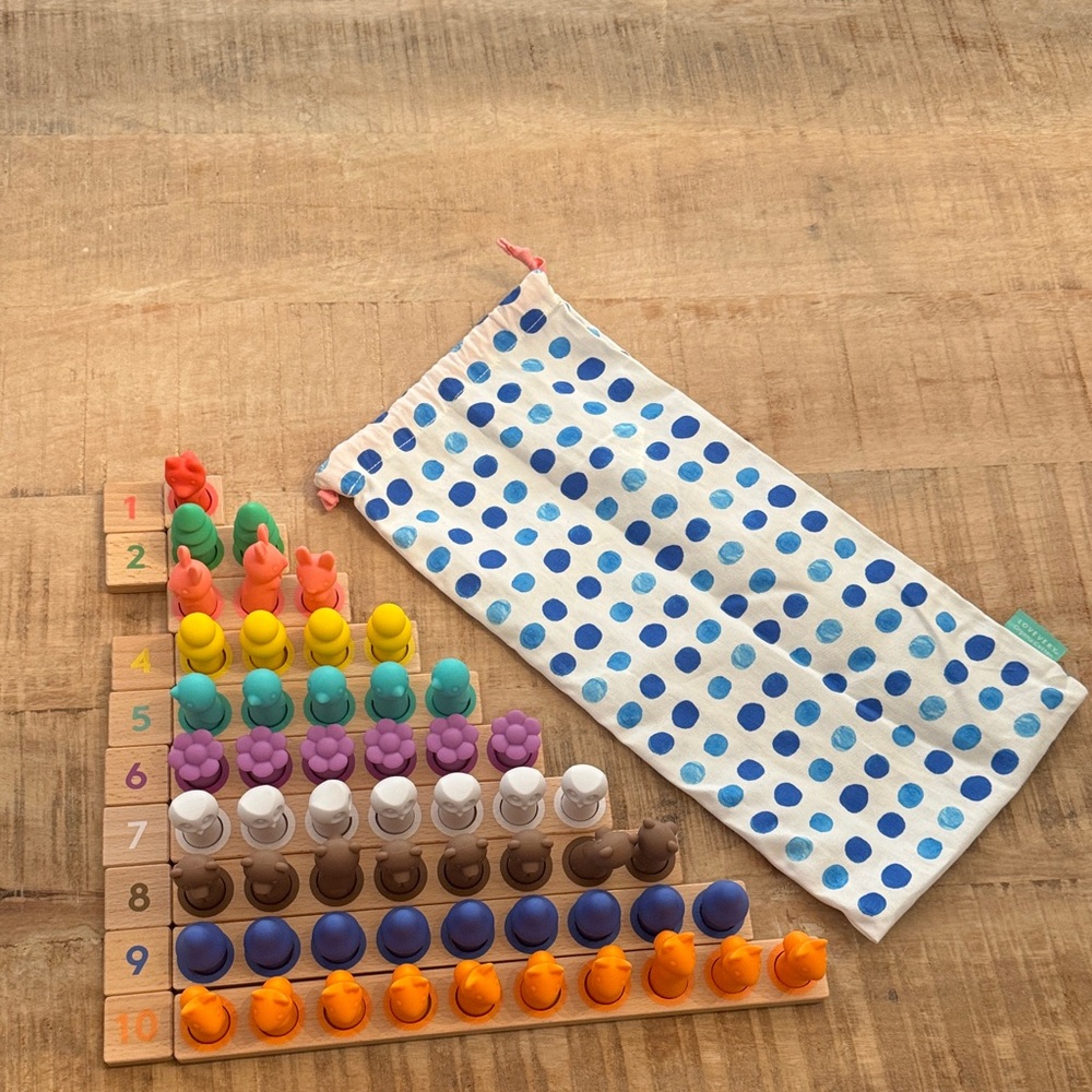 Lovevery Montessori math bars and numbers tiles